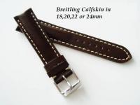 Breitling Calfskin strap in Chocolate, buckle